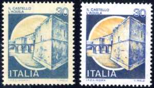 1981, Castelli, 30 l. senza la stampa del ... 