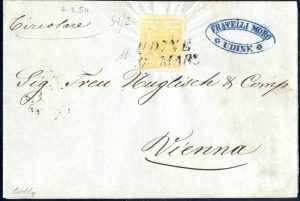 1854, lettera circolare da Udine il 6.3 per ... 