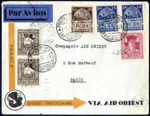 1932-3, due lettere di posta aerea: la prima ... 