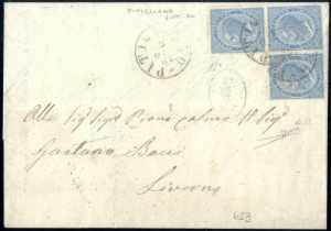 1864, lettera da Pitigliano il 2.10 per ... 