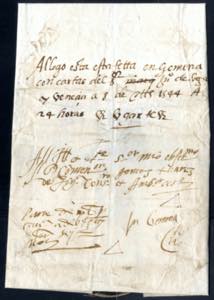 1544, lettera del 8.10.1544 da Gemona a ... 