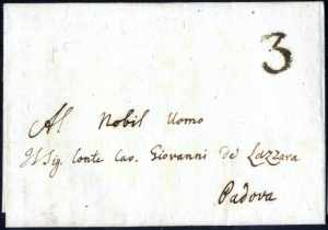 1795, lettera completa in porto dovuto del ... 