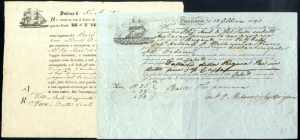 1840/1, zwei Warenaufgabescheine vom ... 