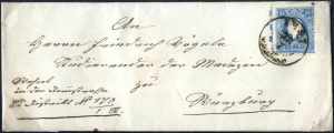 Imst, Brief vom 28.7.1859 nach Würzburg ... 