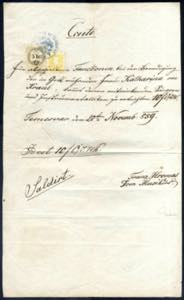 Temesvar, Conto vom 20.11.1859 frankiert ... 