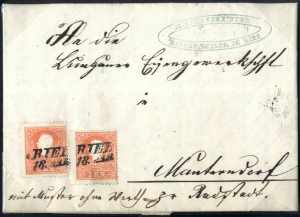 Ried, Brief vom 18.3.1860 nach Mauterndorf ... 