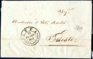 1841/66, zwei Briefe, transportiert mit dem ... 