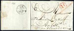 1780, zwei Briefe mit Posthornstempeln, ... 