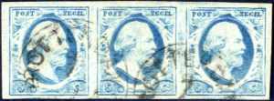 1854, König Wilhelm III, 5 c. blau der ... 