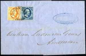 1856, König Wilhelm III, Brief mit 5+15 C. ... 