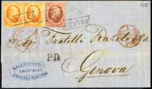 1865, König Wilhelm III gezähnt, Brief mit ... 