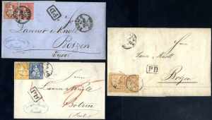 1858/67, Lot vier Briefe von Zürich und St. ... 