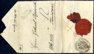 1841, 1st August. Letter posted from ... 