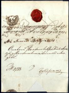 1841, Outer letter sheet sent to Wallachia ... 