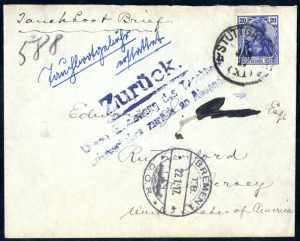 1917, Tauchbottbrief vom 3.1.1917 von ... 