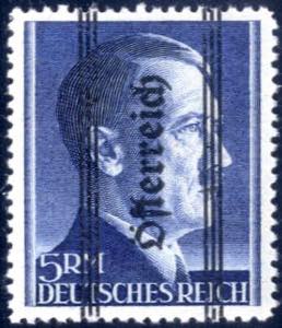 1945, Grazer Ausgabe 5 RM schwarzblau, ... 