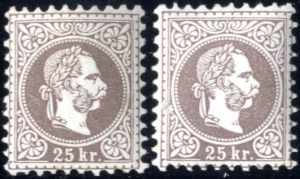 1867, 25 Kr Kaiser Franz Josef grober Druck ... 