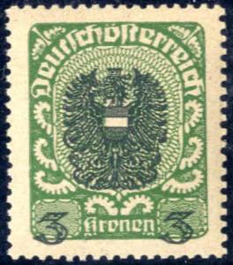1920/21, Freimarke Wappenzeichnung, 3 Kr in ... 