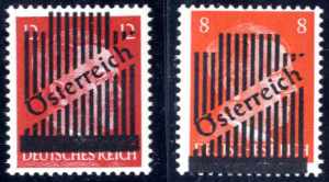 1945, 3. Wiener Aushilfsausgabe, 8 und 12 Pf ... 