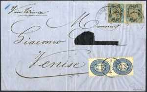 1866, Briefhülle vom 8.2.186.. von Cairo ... 