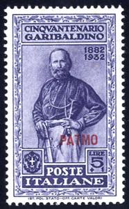 1932, Patmo, Garibaldi, 10 valori (Sass. ... 