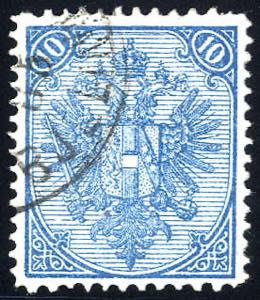 1879, Steindruck, 10 Kr. blau, LZ 12:13, ... 