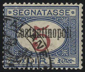 1922, 5 Lire azzurro e carminio, cert. ... 
