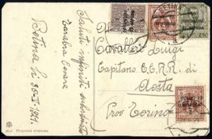 1921, Trento e Trieste, lotto due cartoline, ... 