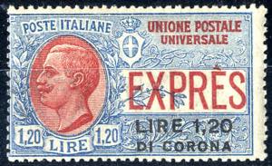 1922, Espresso, 1,20 su 1,20 azzurro e ... 