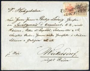 1854, Brief der 3. Entfernungsstufe von ... 