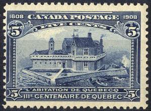1908, Quebec Trecentenary 5 c., Mi. 87 SG ... 