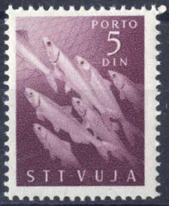 1950, Segnatasse, Pesci, 5 val. (S. 6-10)