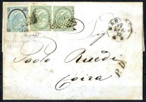 1872, lettera del 19.4.1872 da Mantova via ... 