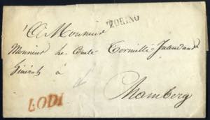 1817, lettera per Chambery, con timbro ... 
