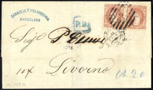 1870, Brief aus Barcelona am 11.6. nach ... 