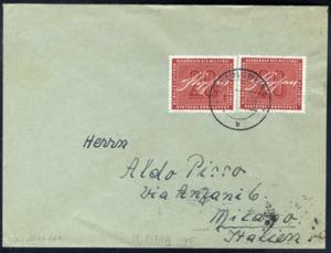 1952/56, 5 Briefe nach Italien mit reinen ... 