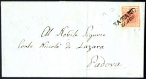 1854, Pieghe di carta, 15 Cent. rosa ... 