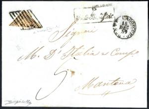 1859, lettera da Pontelagoscuro del 15.12 ... 