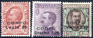 1923, Moneta graca, serie di tre valori, ... 