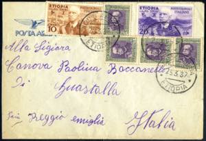 1937, Lettera da Addis Abeba 25.3.1937 per ... 