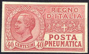 1925, Prova d archivio, 40 Cent. rosso, ... 