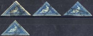 1853, Allegorie der Hoffnung, 4 P dunkelblau ... 