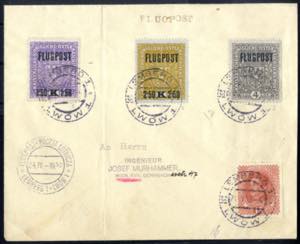 1918, Flugpostbrief von Lemberg 23.6.1918 ... 