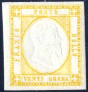 1861, Province Napoletane 20 grana giallo, ... 