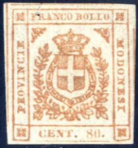 1859, Governo Provvisorio, 80 c. bistro ... 