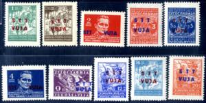 1949, francobolli di Jugoslavia del 1945 ... 