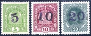 1918-19, BZ3: francobolli di Austria del ... 