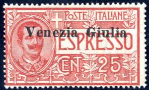 1919, espresso 25 c. rosso con soprastampa ... 