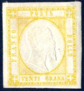 1861, Province Napoletane, 20 gr.giallo ... 