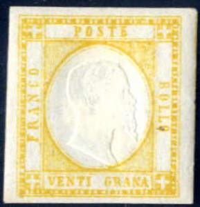 1861, Province Napoletane, 20 grana giallo, ... 